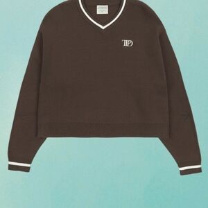 Taylor Swift Brown V-Neck Sweater